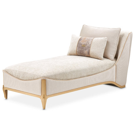 La Terrazza Chenille Chaise, Cappuccino/Light Champagne