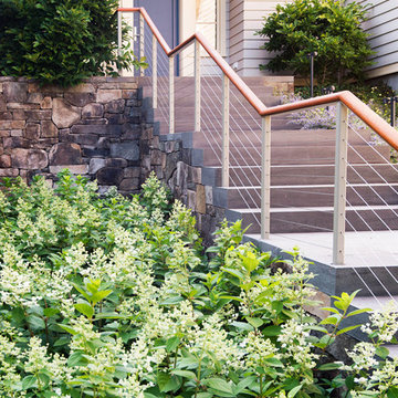 Landscape Architecture, Bluestone Stairwell and Fieldstone Wall