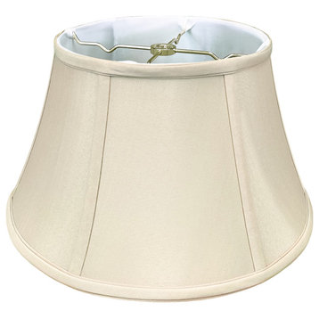 Royal Designs Shallow Drum Bell Bouillotte Lamp Shade, Beige, 8x12.5x7.5, Single