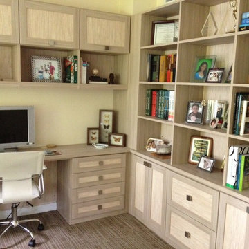 Home Office Mocha Latte and Bamboo combination