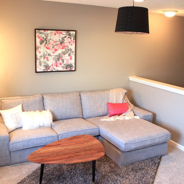 Cozy sectional in TV/Loft space