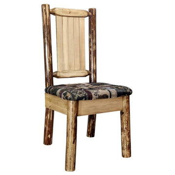 Montana Woodworks Glacier Country Handcrafted Wood Side Chair in Brown