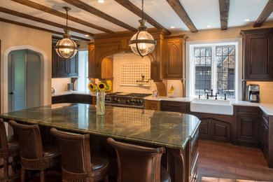 Photo of a traditional kitchen in Philadelphia with a farmhouse sink.