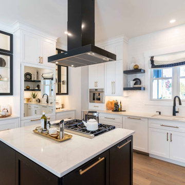 Modern Farmhouse Kitchen with a Dramatic Twist