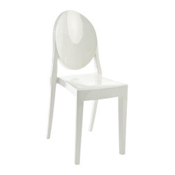 Kartell - Victoria Ghost Chair, Set of 2, Matte Glossy White - Armchairs And Accent Chairs