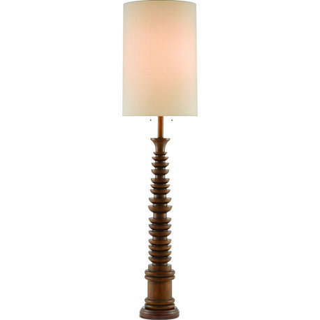 Malayan Floor Lamp, Brown