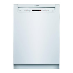 Bosch 24" Recessed Handle 500 Series Dishwasher, White | SHE65T52UC - Dishwashers