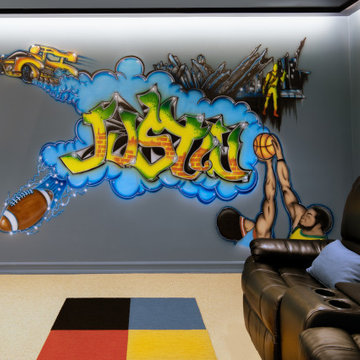Video Game Room - graffity wall