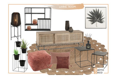Inspiration for an eclectic living room remodel in Other