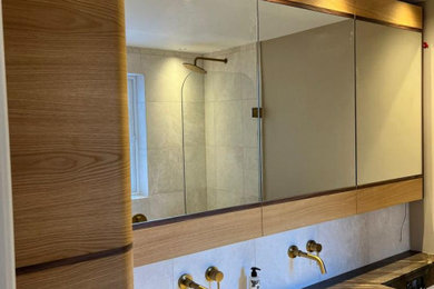 This is an example of a medium sized contemporary bathroom in London.