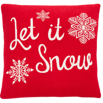 Snowfall Pillow Red