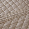 Madison Park Breanna 4 Piece Cotton Reversible Tailored Bedspread Set, Khaki