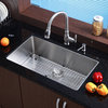 Kraus 32" Undermount Single Bowl 16 Gauge Stainless Steel Sink Combo Set