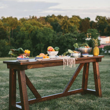 Rustic 4 x 4 Truss Beam Sofa Console Table