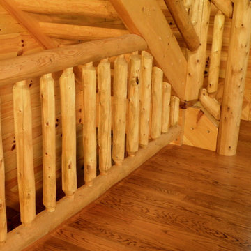 Custom WoodHaven log staircase