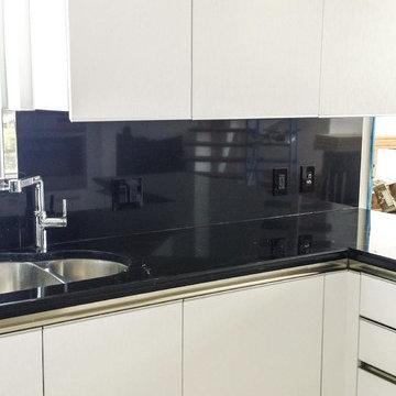 Jade Brickell Private condo - Kitchen wrap with architectural film.