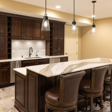 Traditional Lower Level Bar