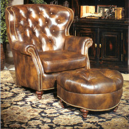 Leather Chairs and Ottomans - Products