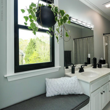 New Black Window in Gorgeous Bathroom - Renewal by Andersen Georgia