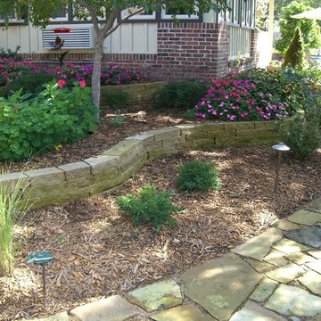 Non-Tumbled Cottonwood Limestone Retaining Wall