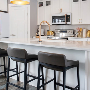 Fresh and Bright White Kitchen with Quartz Countertops
