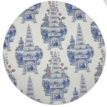 Royal Delft Masterpieces Tulips White 16" Round Pebble Placemats, Set of 4