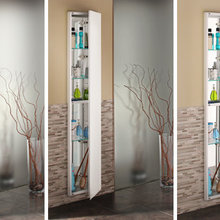 Glasscrafters Frameless Mirrored Medicine Cabinet With Vertical