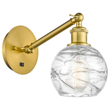 Innovations Lighting 317-1W-12-6 Athens Sconce Athens 12" Tall - Satin Gold /