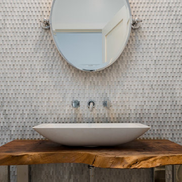 Sherman Oaks Transitional Powder Room Remodel