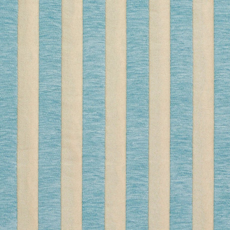 Blue Stripe Chenille woven Upholstery Fabric by the Yard