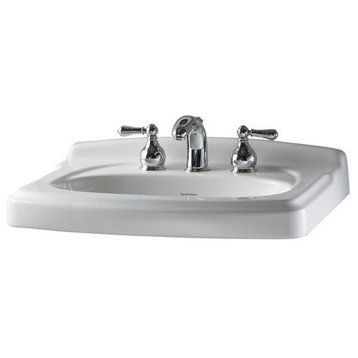 American Standard 0555.108 Portsmouth Pedestal Sink Only - White