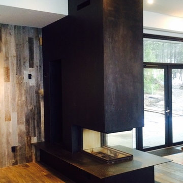 Loon Lake Fireplace Surround and Log Box