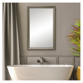Woodford Framed Wall Mirror, 36" X 48" - Transitional - Bathroom ...