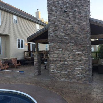 Outdoor Luxurious Pool and Kitchen in Morgantown, WV