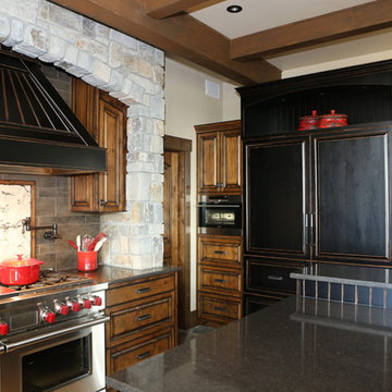 Timber frame, rustic kitchen