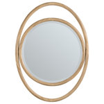 James Martin Furniture - Esca 28" Mirror, Natural - Discover the Esca oval mirror: a unique piece which features a graceful oval frame in an understated Natural finish. Offering a Mother Nature-inspired ambiance, Esca brings a feeling of organic sophistication to your room. At its heart lies a beautifully beveled edge round mirror, creating a stunning interplay of shapes that draws the eye and enhances the sense of space.