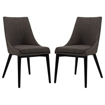Viscount Set of 2 Fabric Dining Side Chairs