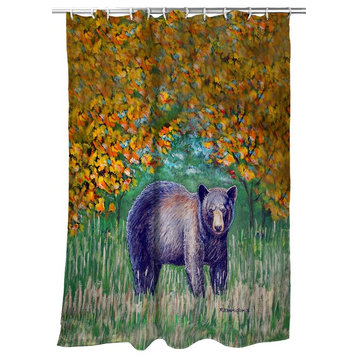 Betsy Drake Black Bear Shower Curtain