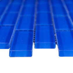 1x3 Electric Blue Glossy Subway Glass Mosaic Tiles - Home Accessories & Decor