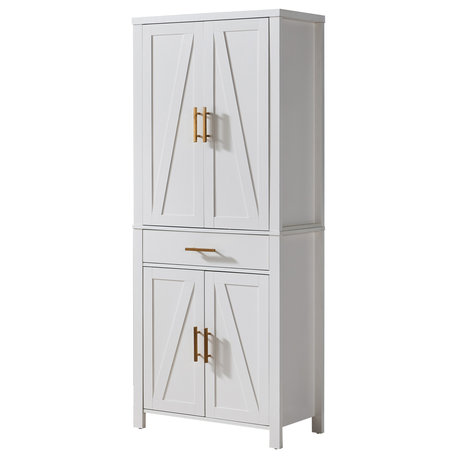 Sendero Kitchen Pantry Cabinet (White)