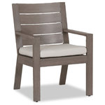 Sunset West Outdoor Furniture - Sunset West Laguna Dining Chair With Cushions, Cushions: Canvas Granite - The Laguna collection offers a fresh take on modern living. The unique beauty of each piece and generous scale breathe an inviting personality into this collection. Laguna boasts a wide slat back, smart angles, clean lines and exceptional attention to detail. Laguna offers a generous range of deep-seating and dining pieces in its signature teak-inspired smooth finish, providing you with many options to set the stage for outdoor entertaining and relaxation.