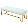 Laurence Bench, Gold and White, High Polish Gold