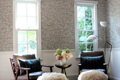 Example of a trendy home design design in Boston