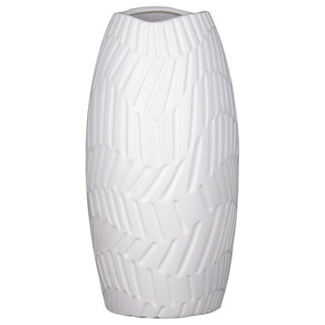 UTC21484 Ceramic Vase Coated White