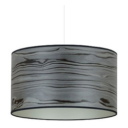 Designer Grey Drum Pendant - Pendant Lighting