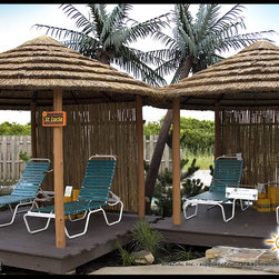 Natural Reed Thatch Umbrella - Outdoor seating - Outdoor Umbrellas