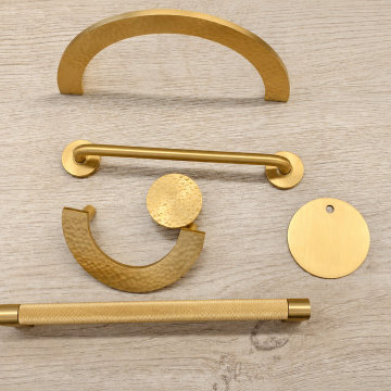 Satin Brass Cabinet Pulls and Knobs | Kova Atelier Home