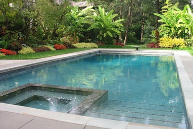 Trendy rectangular pool photo in Salt Lake City
