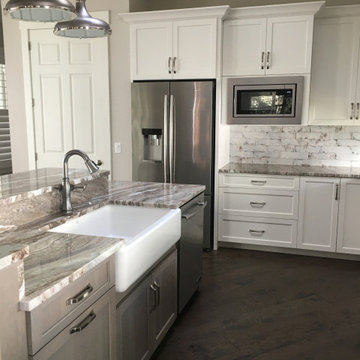 wide plank flooring, interesting neutrals