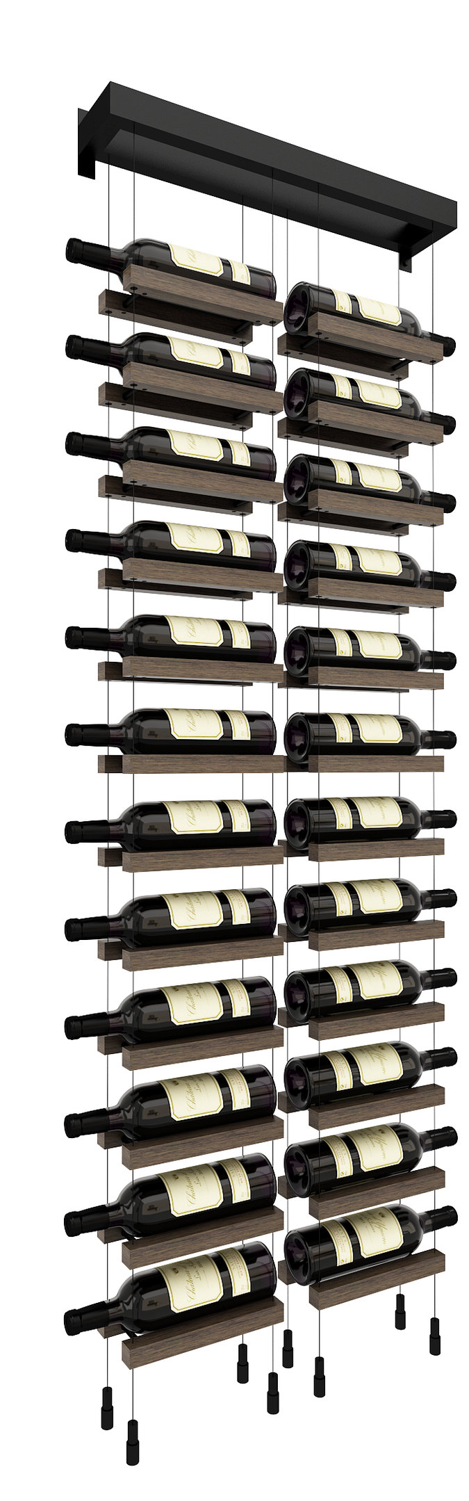 BUOYANT Wall Mounted Cable Wine Rack Contemporary Wine Racks by
